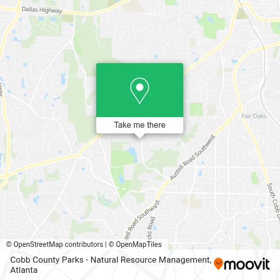 Cobb County Parks - Natural Resource Management map