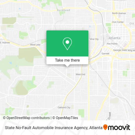State No-Fault Automobile Insurance Agency map