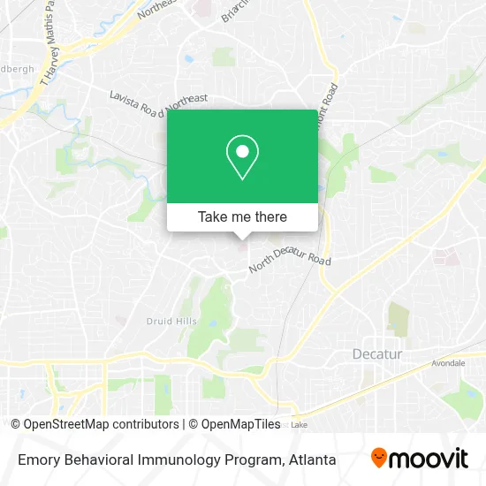 Emory Behavioral Immunology Program map