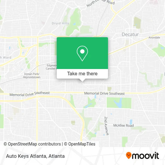 Auto Keys Atlanta map