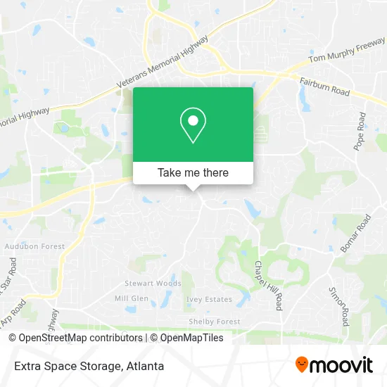 Extra Space Storage map