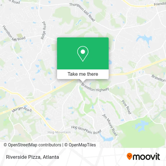 Riverside Pizza map