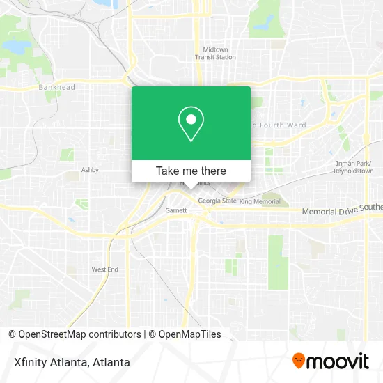 Xfinity Atlanta map