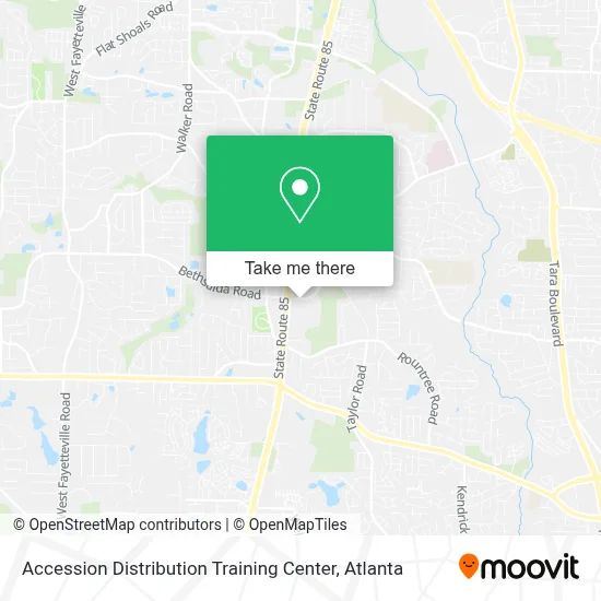 Accession Distribution Training Center map