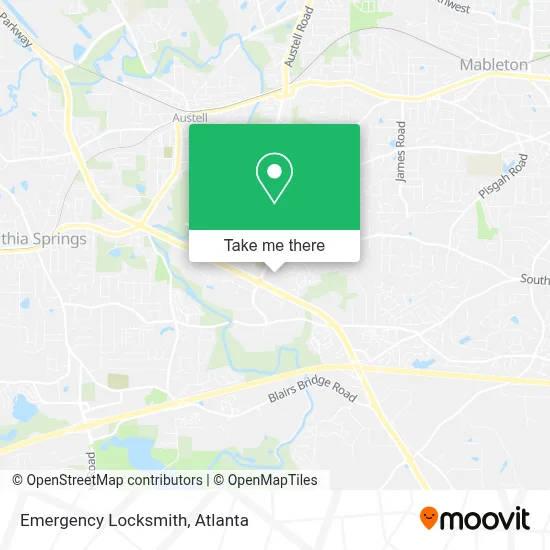 Emergency Locksmith map