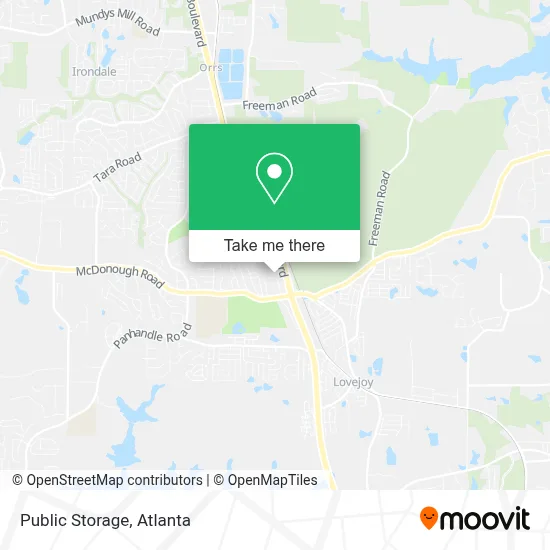 Public Storage map