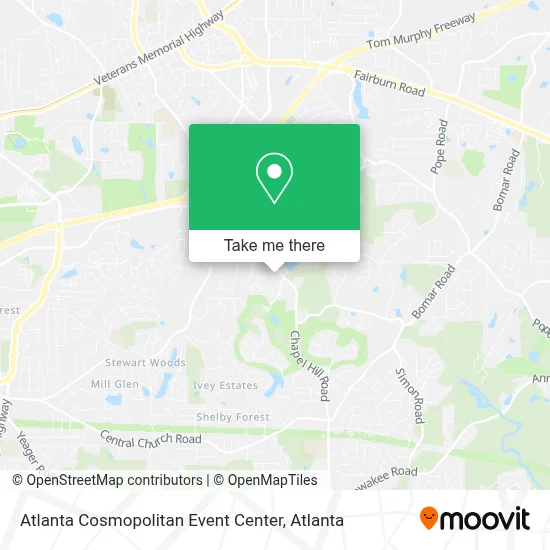 Atlanta Cosmopolitan Event Center map