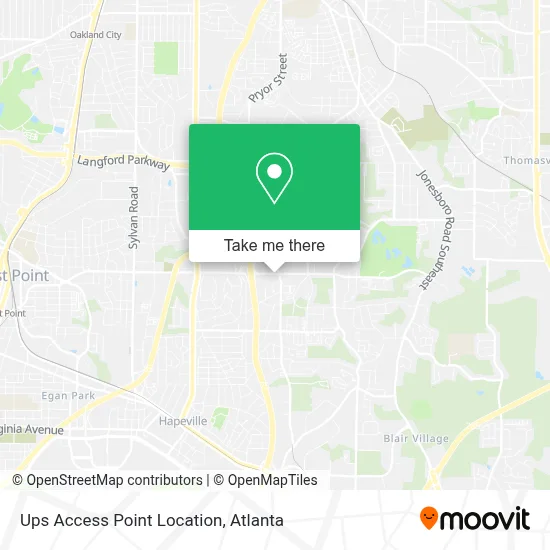 Ups Access Point Location map