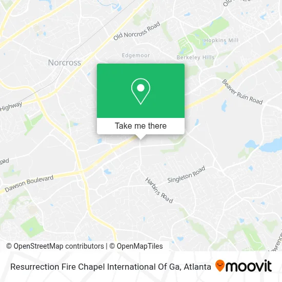 Resurrection Fire Chapel International Of Ga map