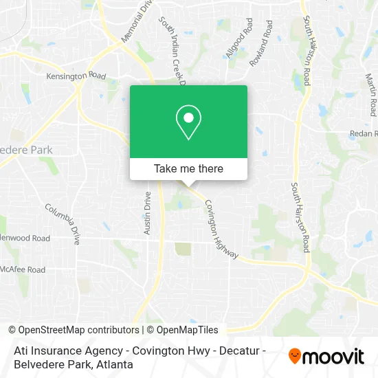 Ati Insurance Agency - Covington Hwy - Decatur - Belvedere Park map
