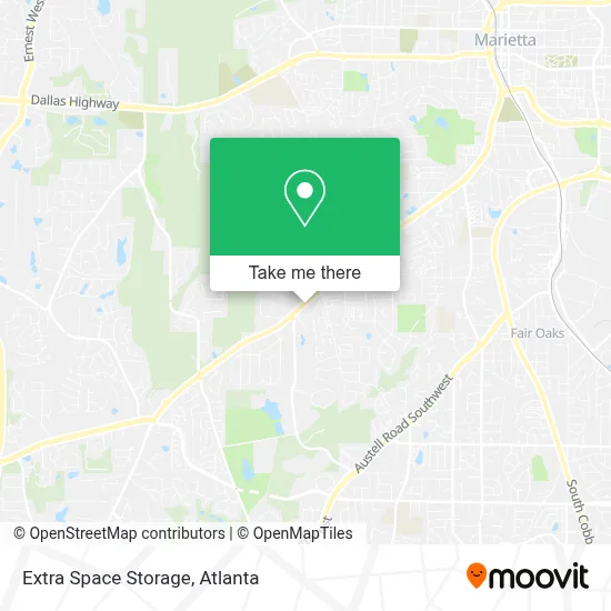 Extra Space Storage map