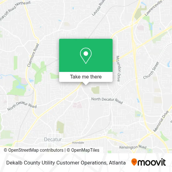 Dekalb County Utility Customer Operations map