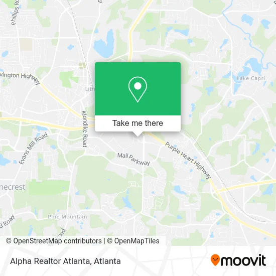 Alpha Realtor Atlanta map