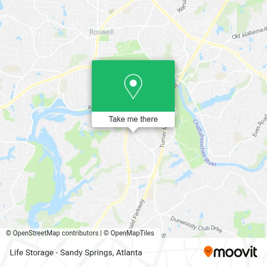 Life Storage - Sandy Springs map