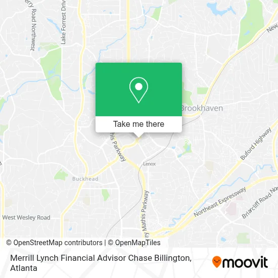 Merrill Lynch Financial Advisor Chase Billington map