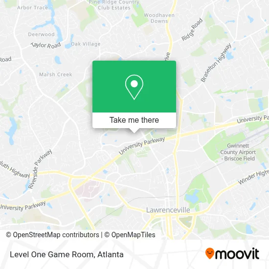 Level One Game Room map