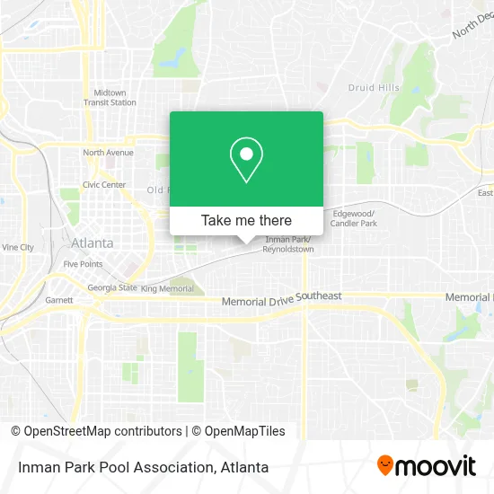 Inman Park Pool Association map