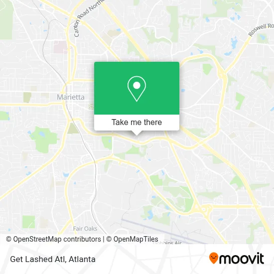 Get Lashed Atl map