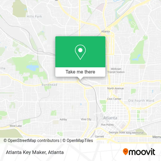Atlanta Key Maker map
