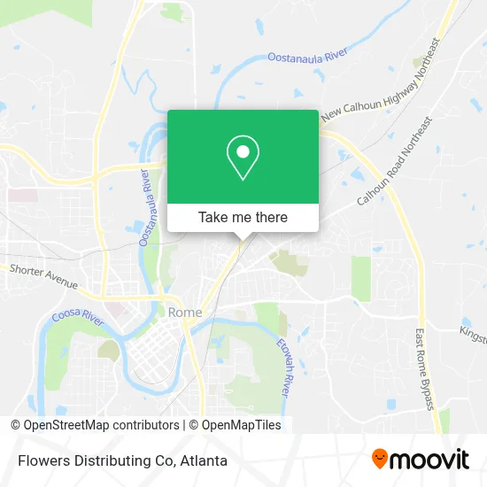 Flowers Distributing Co map