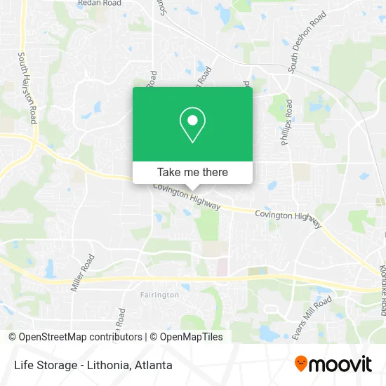 Life Storage - Lithonia map
