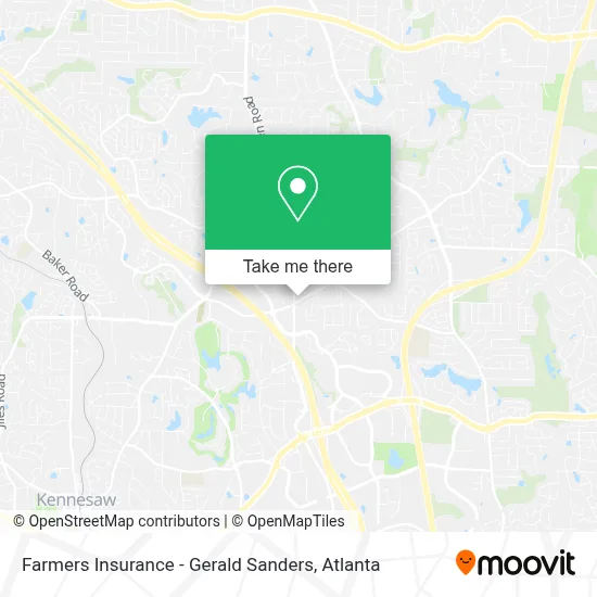 Farmers Insurance - Gerald Sanders map