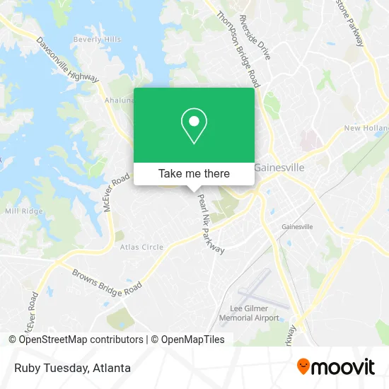 Ruby Tuesday map