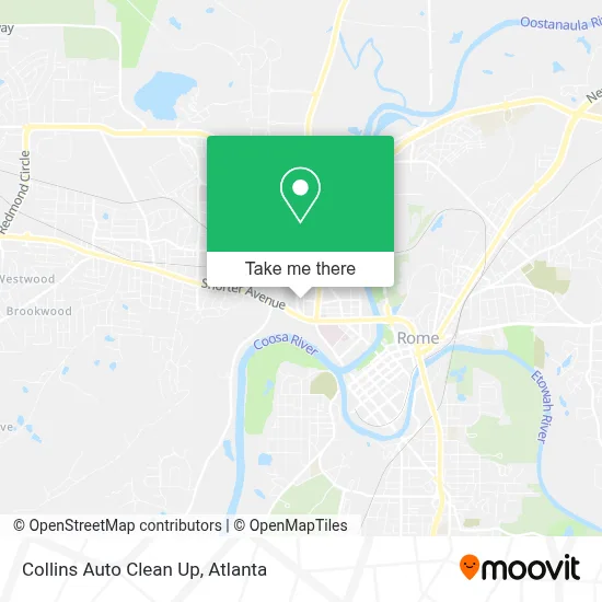 Collins Auto Clean Up map