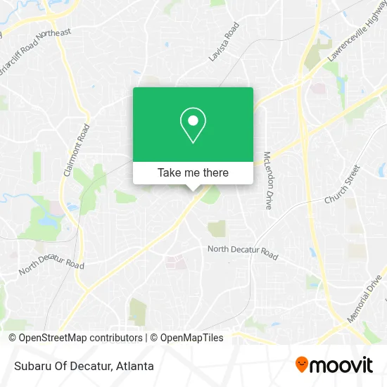 Subaru Of Decatur map