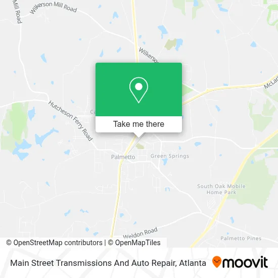 Main Street Transmissions And Auto Repair map