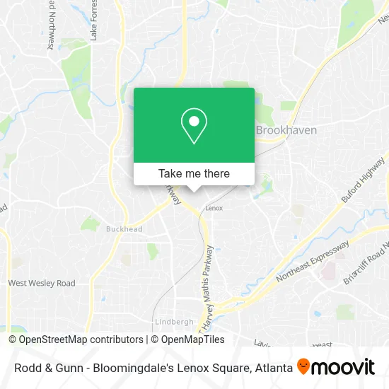 Rodd & Gunn - Bloomingdale's Lenox Square map
