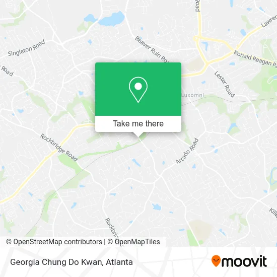 Georgia Chung Do Kwan map