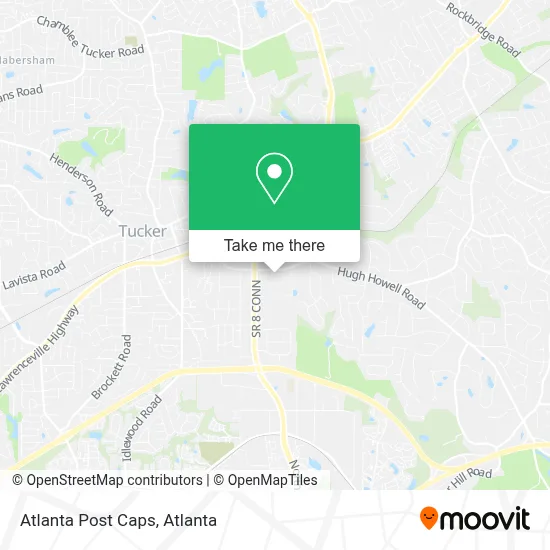 Atlanta Post Caps map
