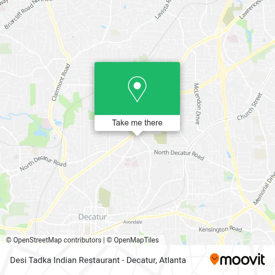Desi Tadka Indian Restaurant - Decatur map