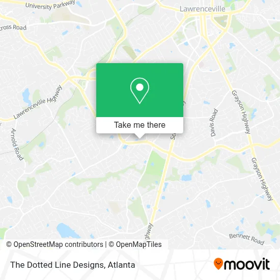 The Dotted Line Designs map
