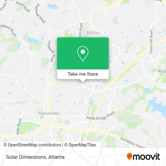 Solar Dimensions map