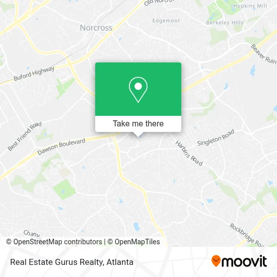 Real Estate Gurus Realty map