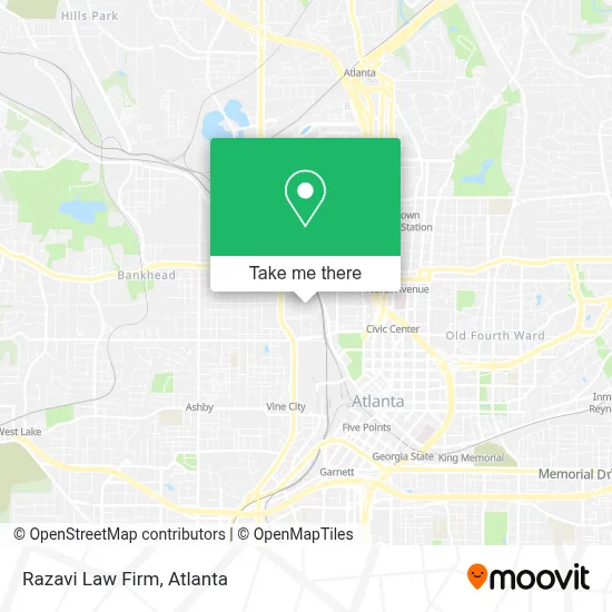 Razavi Law Firm map