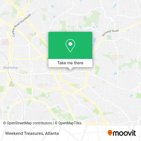 Weekend Treasures map