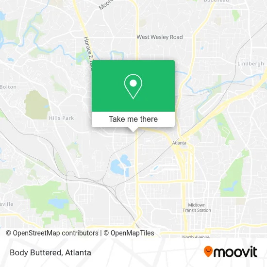 Body Buttered map