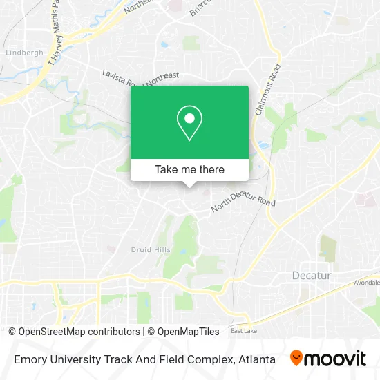 Emory University Track And Field Complex map