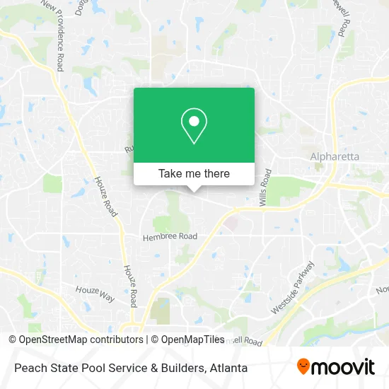 Peach State Pool Service & Builders map