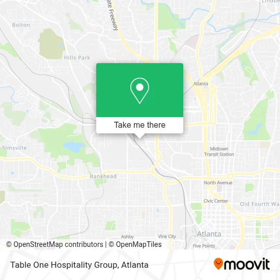 Table One Hospitality Group map