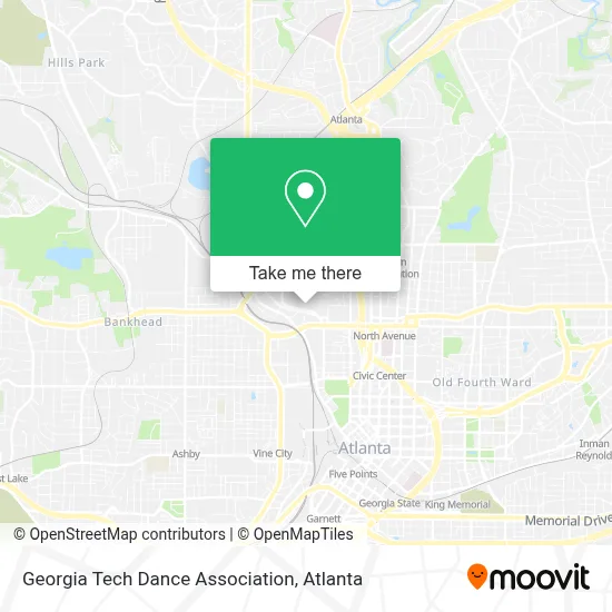 Georgia Tech Dance Association map