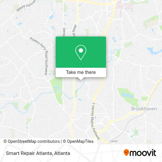 Smart Repair Atlanta map