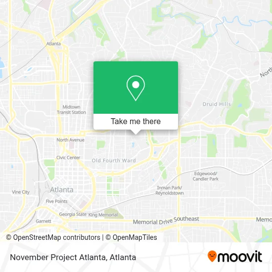 November Project Atlanta map