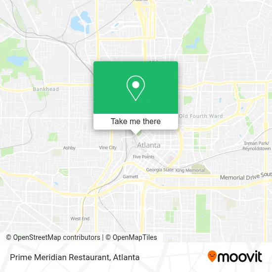 Prime Meridian Restaurant map