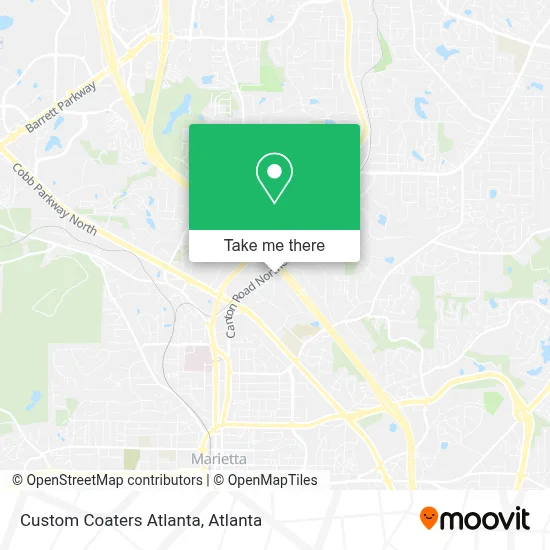 Custom Coaters Atlanta map