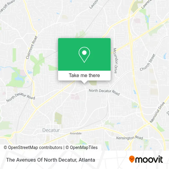 The Avenues Of North Decatur map