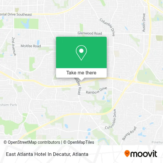 East Atlanta Hotel In Decatur map